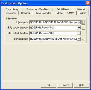 AjpdSoft Instalar componentes Delphi - Environment Options